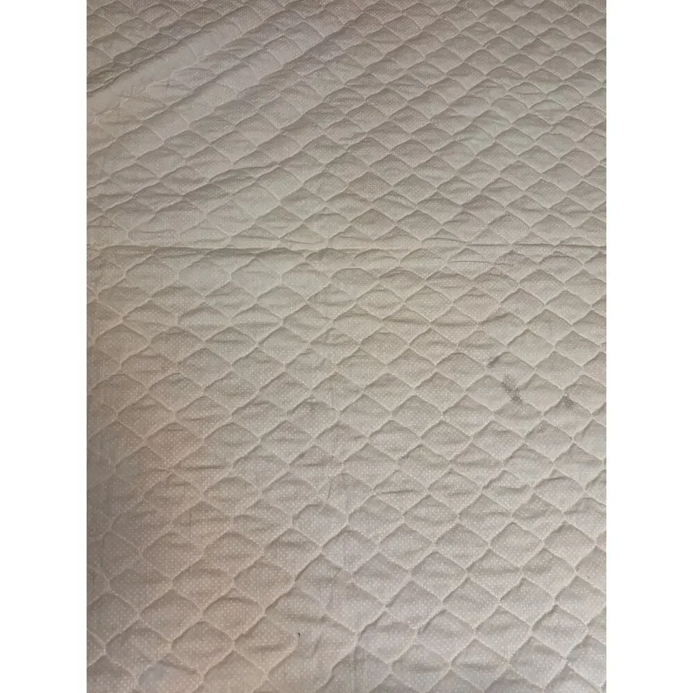 Vintage Handmade Quilted Baby Blanket Pastel Yellow Teddy Bear Poodle Flowers
